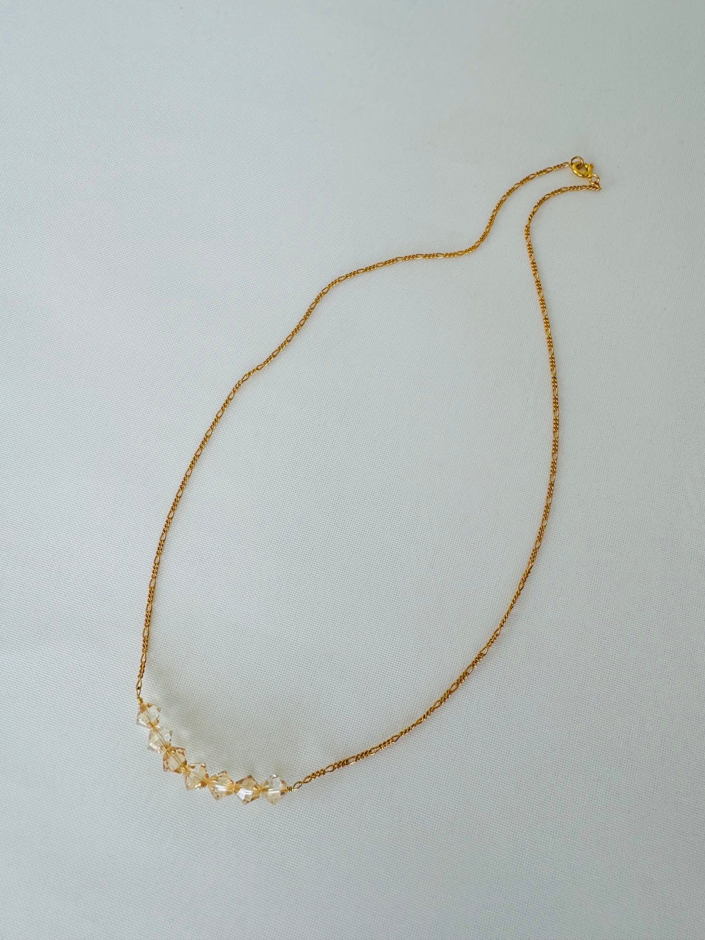Crystal Necklace Beige