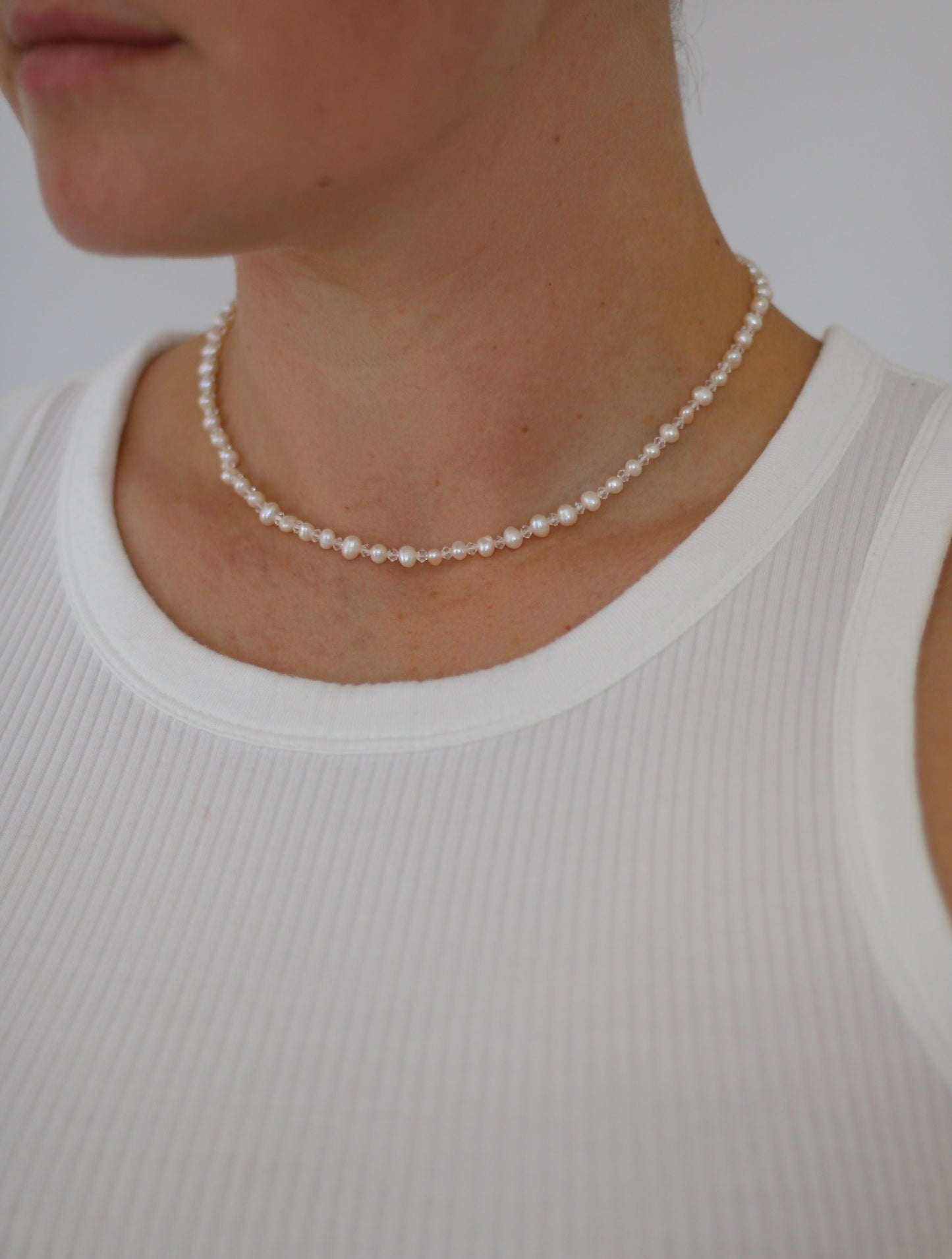 Crystal Pearl Necklace
