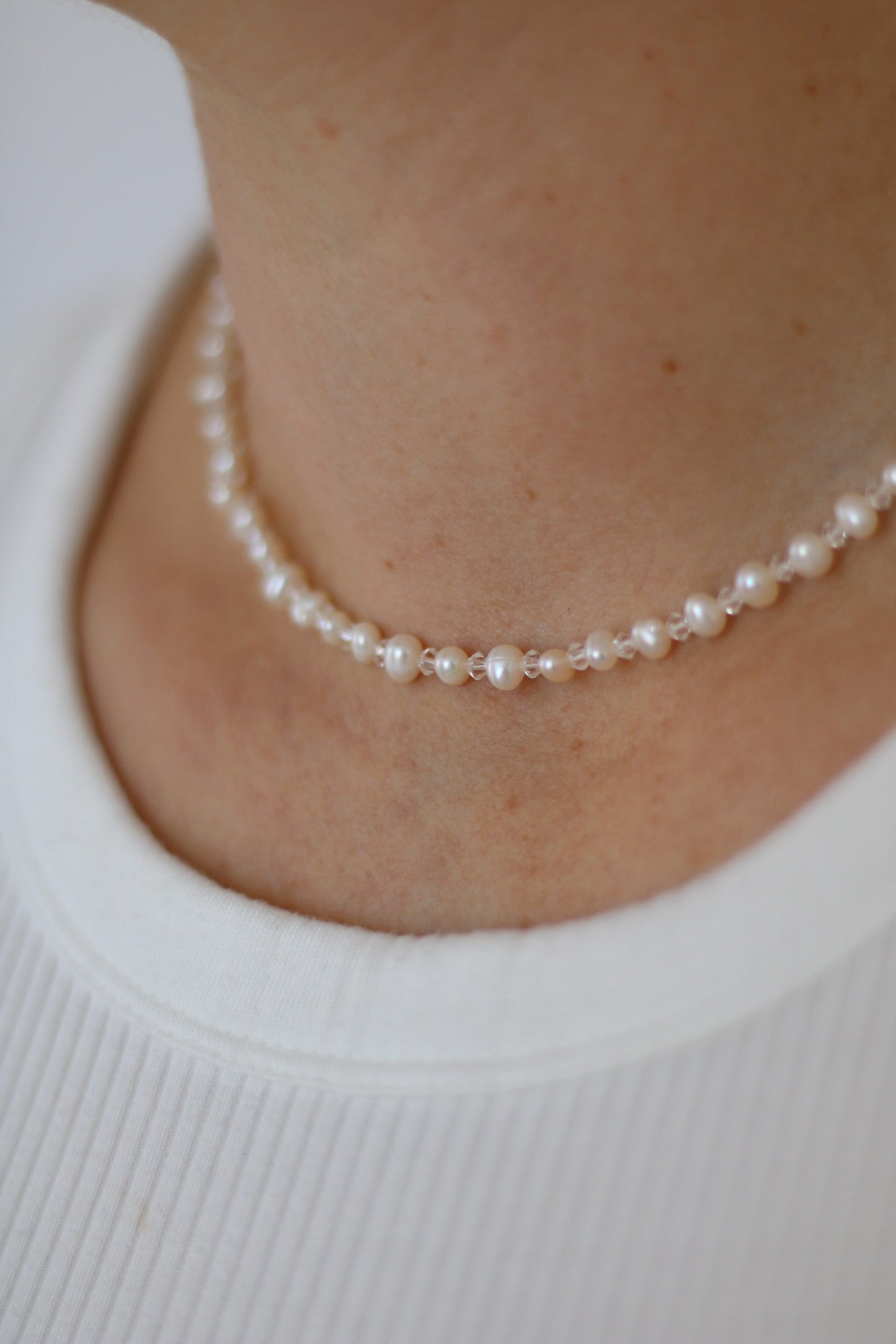 Crystal Pearl Necklace