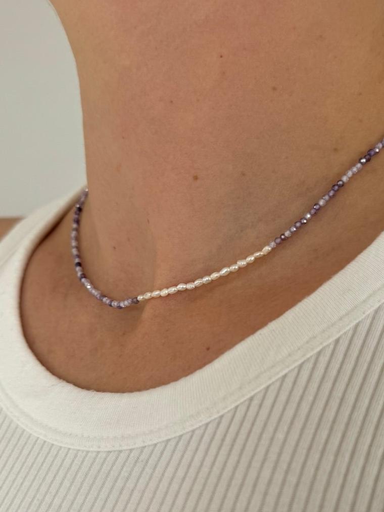 Purple Sparkling Necklace