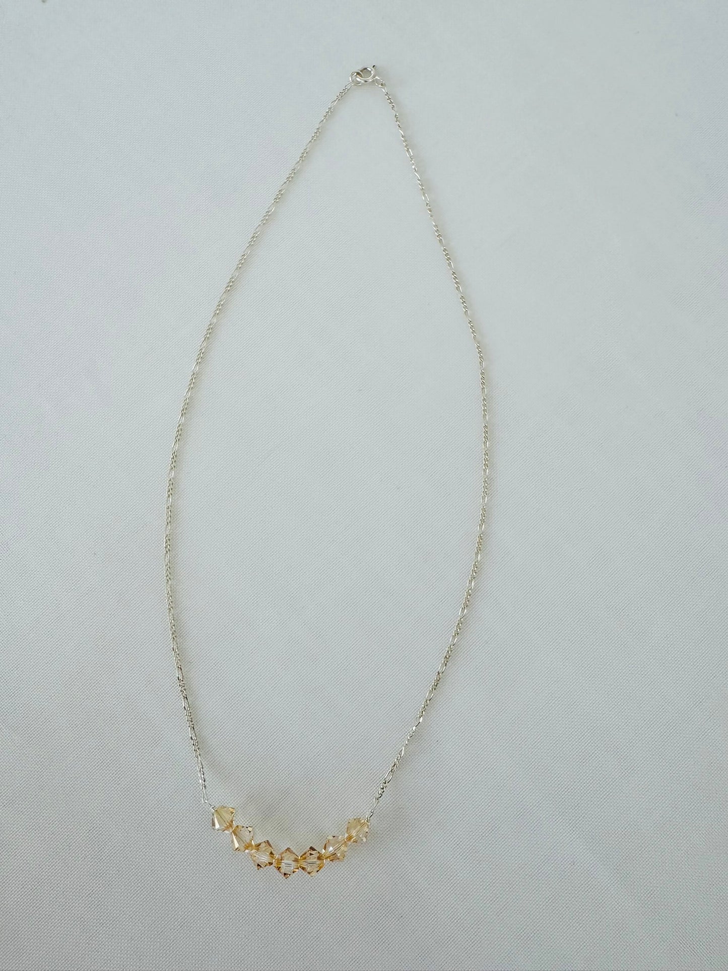Crystal Necklace Beige